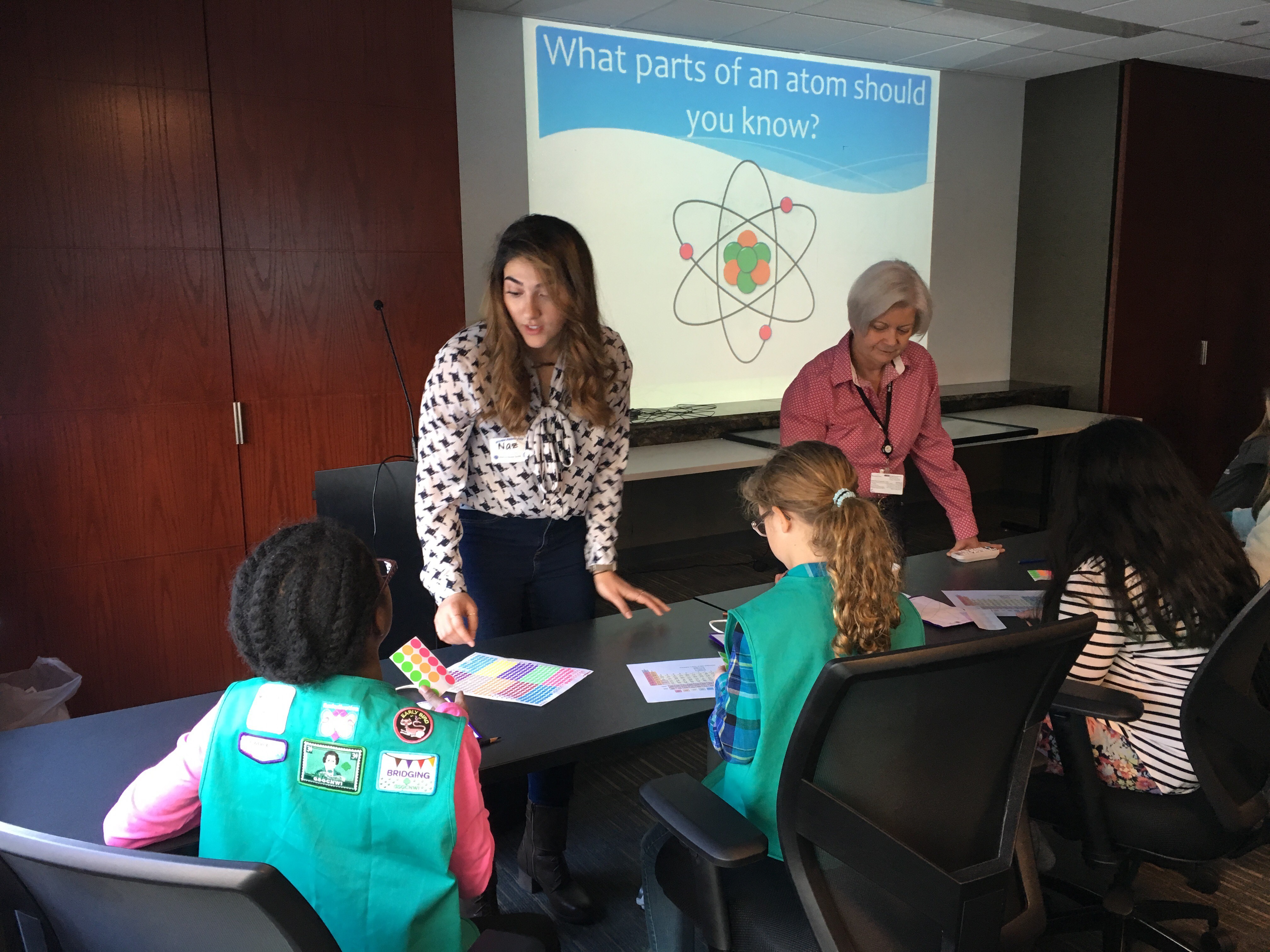 Girl Scouts Atomic Fission Fun Jan 20, 2018 at Exelon in Warrenville, IL with Farnaz Alimehri and Laural Briggs from Argonne